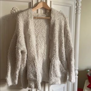 fluffy cardigan